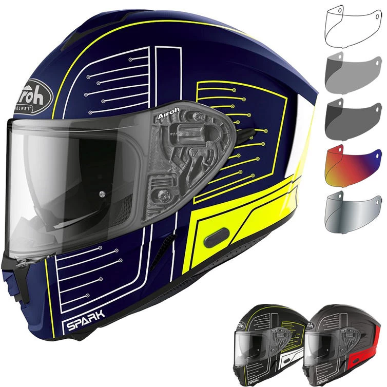 Airoh Spark Cyrcuit Motorcycle Helmet & Visor 1 Airoh Spark Cyrcuit Motorcycle Helmet & Visor