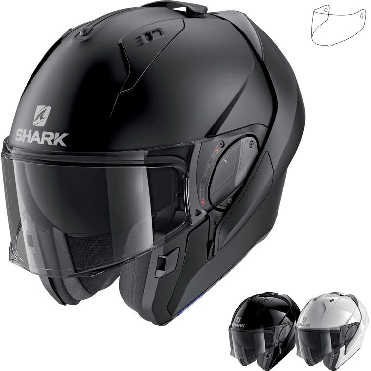 Shark Evo-ES Blank Flip Front Motorcycle Helmet & Visor 1 Shark Evo-ES Blank Flip Front Motorcycle Helmet & Visor