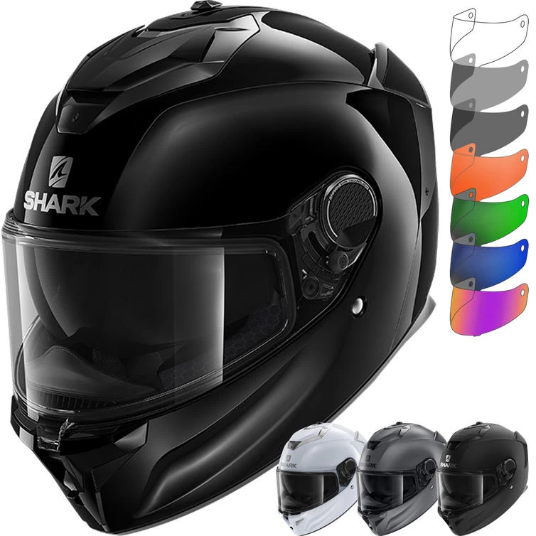 Shark Spartan GT Blank Motorcycle Helmet & Visor 1 Shark Spartan GT Blank Motorcycle Helmet & Visor