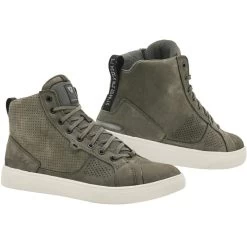 Rev It Arrow Leather Motorcycle Shoes -Biker Style Shop lrgscale26030 Rev It Arrow Leather Motorbike Shoes Olive Green White 1600 1