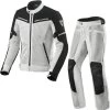 Rev It Airwave 3 Motorcycle Jacket & Trousers Silver Black Kit