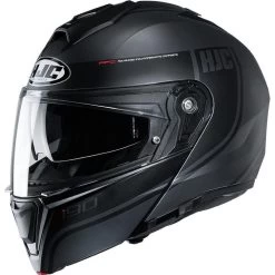 HJC HJC I90 Davan Flip Front Motorcycle Helmet & Visor -Biker Style Shop lrgscale26086 HJC I90 Davan Flip Front Motorcycle Helmet Black 859 1 1
