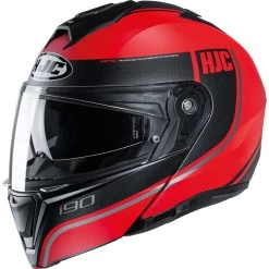 HJC I90 Davan Flip Front Motorcycle Helmet & Visor -Biker Style Shop lrgscale26086 HJC I90 Davan Flip Front Motorcycle Helmet Red 864 1
