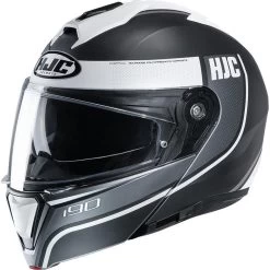 HJC I90 Davan Flip Front Motorcycle Helmet & Visor -Biker Style Shop lrgscale26086 HJC I90 Davan Flip Front Motorcycle Helmet White 857 1