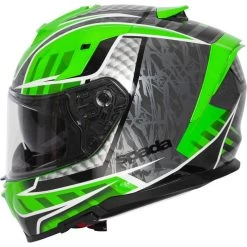 Spada SP1 Raptor Motorcycle Helmet & Visor -Biker Style Shop lrgscale26206 Spada SP1 Raptor Motorcycle Helmet Green Grey 809 3