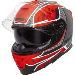 Spada SP1 Raptor Motorcycle Helmet & Visor -Biker Style Shop lrgscale26206 Spada SP1 Raptor Motorcycle Helmet Matt Red Grey 933 2