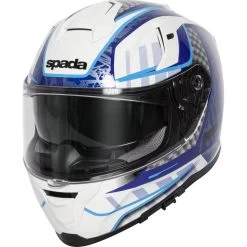 Spada SP1 Raptor Motorcycle Helmet & Visor -Biker Style Shop lrgscale26206 Spada SP1 Raptor Motorcycle Helmet White Blue 953 1