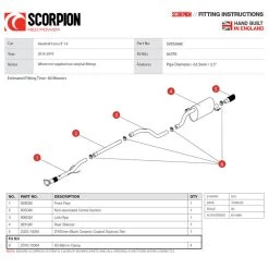 Scorpion Car Exhaust Cat-Back System (Non-Resonated) Black Ceramic Daytona - Vauxhall Corsa E 1.4 (Non Turbo) 2014 - 2019 -Biker Style Shop lrgscale26401 Scorpion Car Exhaust Cat Back System Non Resonate Vauxhall Corsa E 1.4 1600 5