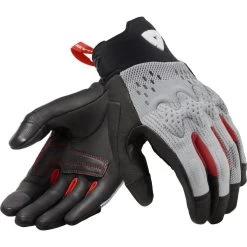 Rev It Kinetic Motorcycle Gloves -Biker Style Shop lrgscale26598 Rev It Kinetic Motorcycle Gloves Light Grey Black 1600 1