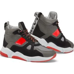 Rev It Astro Leather Motorcycle Shoes -Biker Style Shop lrgscale26632 Rev It Astro Leather Motorbike Shoes Black Neon Red 1600 1