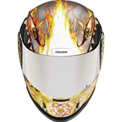 Icon Airform Warthog Motorcycle Helmet & Visor -Biker Style Shop lrgscale26717 Icon Airform Warthog Motorcycle Helmet Silver 1600 3
