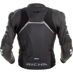 Richa Mugello 2 Leather Motorcycle Jacket -Biker Style Shop lrgscale26758 Richa Mugello 2 Leather Motorcycle Jacket Black Grey 1600 2