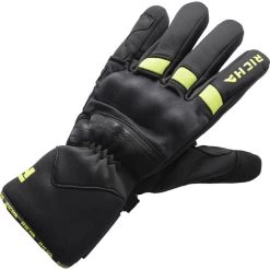 Richa Summit Evo Motorcycle Gloves -Biker Style Shop lrgscale26803 Richa Summit Evo Motorcycle Gloves Black Fluo 1600 1