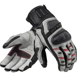 Rev It Cayenne 2 Leather Motorcycle Gloves -Biker Style Shop lrgscale27012 Rev It Cayenne 2 Leather Motorcycle Gloves Black Silver 1600 1