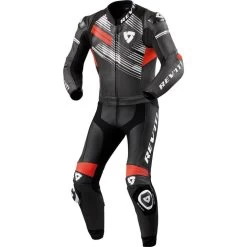 Rev It Apex Combi Two Piece Leather Motorcycle Suit -Biker Style Shop lrgscale27043 Rev It Apex Combi Two Piece Leather Motorcycle Suit Black Neon Red 1600 1