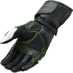 Rev It RSR 4 Leather Motorcycle Gloves 15 Rev It RSR 4 Leather Motorcycle Gloves -Biker Style Shop lrgscale27049 Rev It RSR 4 Leather Motorcycle Gloves Black Neon Yellow 1600 2