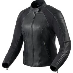 Rev It Rev It Coral Ladies Leather Motorcycle Jacket -Biker Style Shop lrgscale27063 Rev It Coral Ladies Leather Motorcycle Jacket Black 1600 1