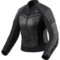 Rev It Rev It Median Ladies Leather Motorcycle Jacket 12 Rev It Rev It Median Ladies Leather Motorcycle Jacket -Biker Style Shop lrgscale27064 Rev It Median Ladies Leather Motorcycle Jacket Black Anthracite 1600 1