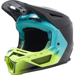 Fox Racing 2022 V2 RKANE Motocross Helmet -Biker Style Shop lrgscale27093 Fox Racing 2022 V2 RKANE Motocross Helmet Grey Yellow 1600 1