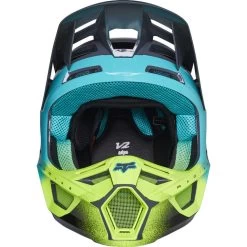 Fox Racing 2022 V2 RKANE Motocross Helmet -Biker Style Shop lrgscale27093 Fox Racing 2022 V2 RKANE Motocross Helmet Grey Yellow 1600 3
