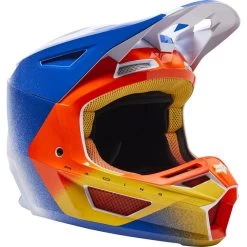 Fox Racing 2022 V2 RKANE Motocross Helmet -Biker Style Shop lrgscale27093 Fox Racing 2022 V2 RKANE Motocross Helmet Orange Blue 1600 2