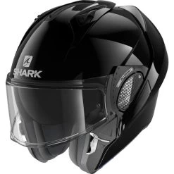 Shark Evo-GT Blank Flip Front Motorcycle Helmet & Visor -Biker Style Shop lrgscale27194 Shark Evo GT Blank Flip Front Motorcycle Helmet Black 1600 1
