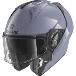Shark Evo-GT Blank Flip Front Motorcycle Helmet & Visor -Biker Style Shop lrgscale27194 Shark Evo GT Blank Flip Front Motorcycle Helmet Gloss Grey 1600 1