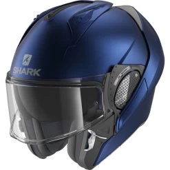 Shark Evo-GT Blank Flip Front Motorcycle Helmet & Visor -Biker Style Shop lrgscale27194 Shark Evo GT Blank Flip Front Motorcycle Helmet Matt Blue 1600 1