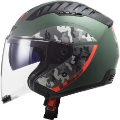 LS2 LS2 OF600 Copter Crispy Open Face Motorcycle Helmet & Visor -Biker Style Shop lrgscale27253 LS2 OF600 Copter Crispy Open Face Motorcycle Helmet Matt Military Green Orange 1600 2
