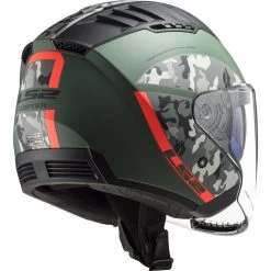 LS2 LS2 OF600 Copter Crispy Open Face Motorcycle Helmet & Visor -Biker Style Shop lrgscale27253 LS2 OF600 Copter Crispy Open Face Motorcycle Helmet Matt Military Green Orange 1600 4