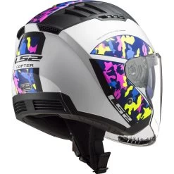 LS2 LS2 OF600 Copter Crispy Open Face Motorcycle Helmet & Visor -Biker Style Shop lrgscale27253 LS2 OF600 Copter Crispy Open Face Motorcycle Helmet White Hi Vis Yellow 1600 4