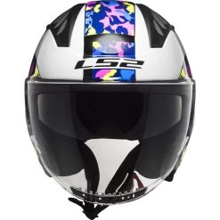 LS2 LS2 OF600 Copter Crispy Open Face Motorcycle Helmet & Visor -Biker Style Shop lrgscale27253 LS2 OF600 Copter Crispy Open Face Motorcycle Helmet White Hi Vis Yellow 1600 5