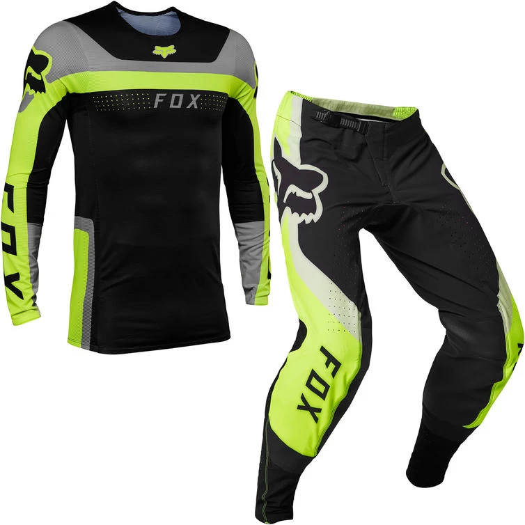 Fox Racing 2023 Flexair Efekt Motocross Jersey & Pants Fluo Yellow Kit 1 Fox Racing 2023 Flexair Efekt Motocross Jersey & Pants Fluo Yellow Kit
