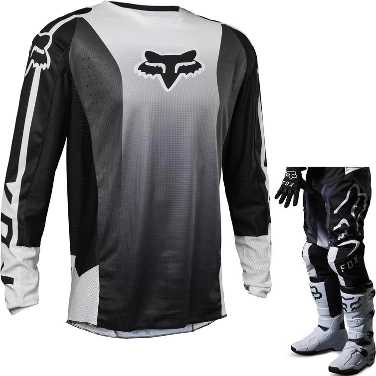 Fox Racing 2023 180 Leed Black Motocross Jersey & Pants Black White Kit 2 Fox Racing 2023 180 Leed Black Motocross Jersey & Pants Black White Kit - Image 2