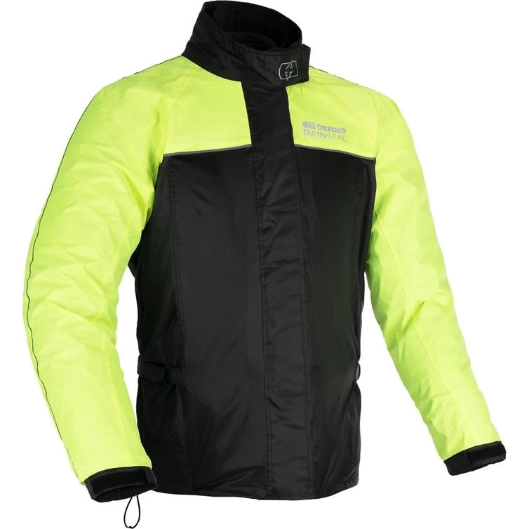 Oxford Rainseal Motorcycle Over Jacket & Pants Black Fluo Kit 4 Oxford Rainseal Motorcycle Over Jacket & Pants Black Fluo Kit - Image 4