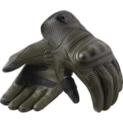Rev It Monster 3 Leather Motorcycle Gloves -Biker Style Shop lrgscale28234 Rev It Monster 3 Leather Motorcycle Gloves Dark Green 1600 1