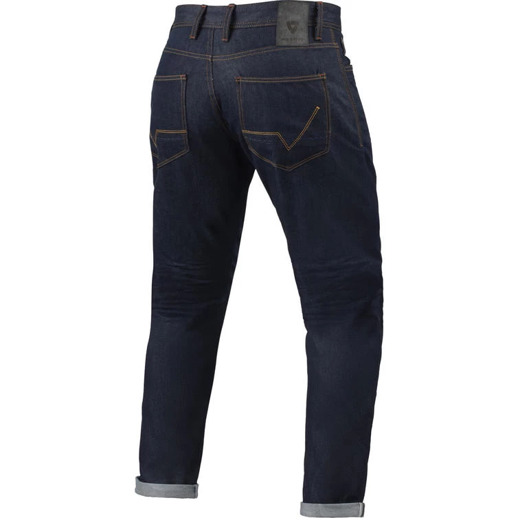 Rev It Lewis Selvedge Tapered Fit Dark Blue Motorcycle Jeans 4 Rev It Lewis Selvedge Tapered Fit Dark Blue Motorcycle Jeans - Image 4