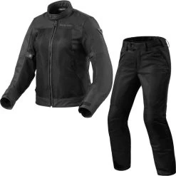 Rev It Eclipse 2 Ladies Motorcycle Jacket & Trousers Black Kit -Biker Style Shop lrgscale28271 Rev It Eclipse 2 Ladies Motorcycle Jacket Trousers Black Bundle 1600 1 1