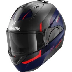 Shark Evo-ES Kryd Matt Anthracite Blue Red Flip Front Motorcycle Helmet & Visor 15 Shark Evo-ES Kryd Matt Anthracite Blue Red Flip Front Motorcycle Helmet & Visor -Biker Style Shop lrgscale28281 Shark Evo ES Kryd Flip Front Motorcycle Helmet Matt Anthracite Blue Red 1600 2