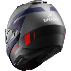 Shark Evo-ES Kryd Matt Anthracite Blue Red Flip Front Motorcycle Helmet & Visor 19 Shark Evo-ES Kryd Matt Anthracite Blue Red Flip Front Motorcycle Helmet & Visor -Biker Style Shop lrgscale28281 Shark Evo ES Kryd Flip Front Motorcycle Helmet Matt Anthracite Blue Red 1600 6