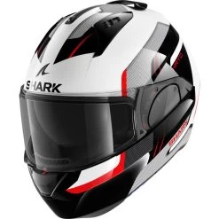 Shark Evo-ES Kryd White Black Red Flip Front Motorcycle Helmet & Visor 15 Shark Evo-ES Kryd White Black Red Flip Front Motorcycle Helmet & Visor -Biker Style Shop lrgscale28283 Shark Evo ES Kryd Flip Front Motorcycle Helmet White Black Red 1600 2