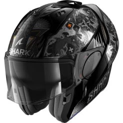 Shark Evo-ES K-Rozen Flip Front Motorcycle Helmet & Visor -Biker Style Shop lrgscale28285 Shark Evo ES K Rozen Flip Front Motorcycle Helmet Black Anthracite Orange 1600 1