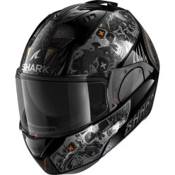 Shark Evo-ES K-Rozen Flip Front Motorcycle Helmet & Visor -Biker Style Shop lrgscale28285 Shark Evo ES K Rozen Flip Front Motorcycle Helmet Black Anthracite Orange 1600 2