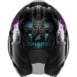 Shark Evo-ES K-Rozen Flip Front Motorcycle Helmet & Visor -Biker Style Shop lrgscale28285 Shark Evo ES K Rozen Flip Front Motorcycle Helmet Black Violet 1600 3