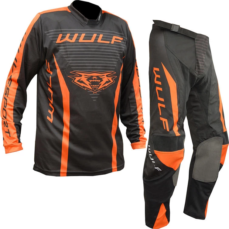 Wulfsport 2023 Linear Motocross Jersey & Pants Orange Kit 1 Wulfsport 2023 Linear Motocross Jersey & Pants Orange Kit