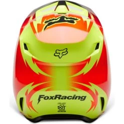 Fox Racing 2023 Youth V1 Statk Motocross Helmet -Biker Style Shop lrgscale28360 Fox Racing 2023 Youth V1 Statk Motocross Helmet Red Yellow 1513 5