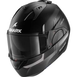 Shark Evo-ES Kryd Matt Black Anthracite Silver Flip Front Motorcycle Helmet & Visor 15 Shark Evo-ES Kryd Matt Black Anthracite Silver Flip Front Motorcycle Helmet & Visor -Biker Style Shop lrgscale28384 Shark Evo ES Kryd Flip Front Motorcycle Helmet Matt Black Anthracite Silver 1600 2