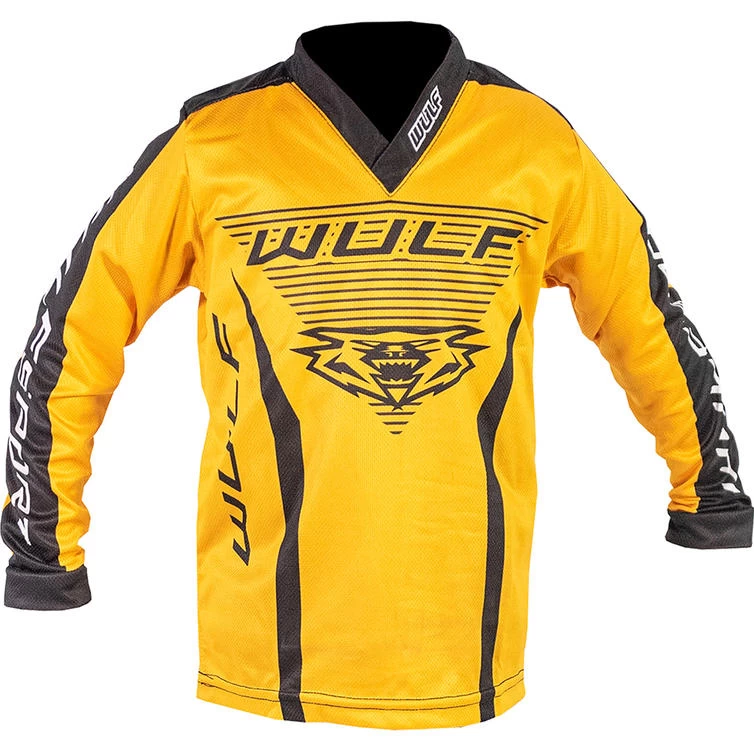 Wulfsport 2023 Kids Linear Motocross Jersey & Pants Yellow Kit 4 Wulfsport 2023 Kids Linear Motocross Jersey & Pants Yellow Kit - Image 4