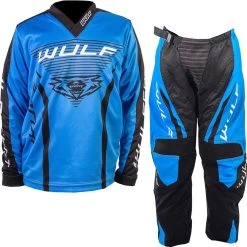 Biker Style Shop -Biker Style Shop lrgscale28438 Wulfsport 2023 Kids Linear Motocross Jersey Pnats Blue Kit 1200 1