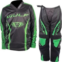 Wulfsport 2023 Kids Linear Motocross Jersey & Pants Green Kit -Biker Style Shop lrgscale28439 Wulfsport 2023 Kids Linear Motocross Jersey Pnats Green Bundle 1200 1